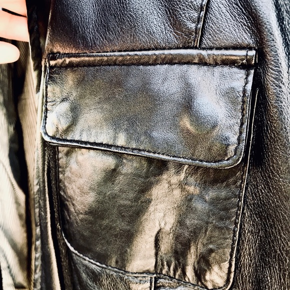 Women’s L Members Only Moto black leather jacket